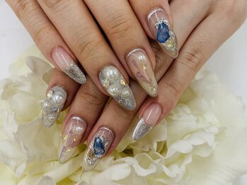 ダブルネイル(Double Nail)/【ほり】DC☆ラメフレンチ