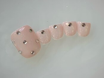 ネイルサロン フローリア(nail salon Florir)/ドットピンクフットネイル
