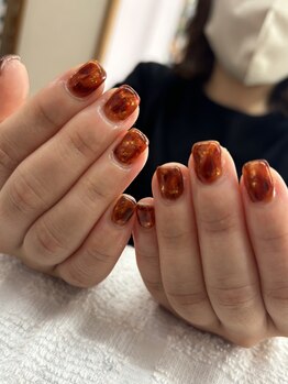 ネイルサロン ティプレシャス(T Precious)/秋のべっ甲ネイル♪