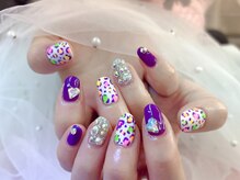 ネイルサロン ジェイ(Nail Salon J)/カラーフルヒョウ柄ネイル
