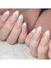 【リピート様】落ちついた雰囲気の♪シアーベースフレンチデザイン¥9200