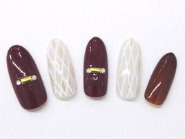 ボルドー　ホログラムネイル