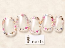 アイ ネイルズ 天神店(I nails)/クリアフレームネイル¥7980