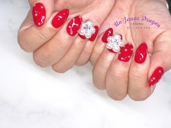 アン ジョーヌドラゴ/【自爪ネイル】パールフラワー