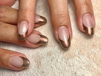 オーラリー ネイル アート メゾン(ORRERY nail art maison)/ハンド / ミラーフレンチ