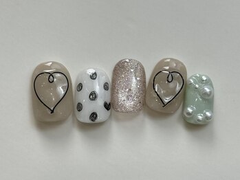 ネイルメゾン 天神店(NAIL MAISON)/ワイヤーハートドットマグ¥8000