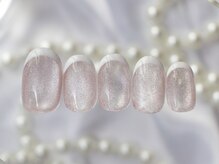 ネイルマムジジ(nailmum jiji)/フレンチ ラメ ジェルネイル