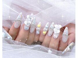 水色ネイル パステル 春ネイル