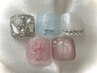 フット【natsu限定】親指アート5種+ワンカラー￥8000(+1000円パラジェル変更◎