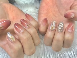 ミラー&ぬりかけネイル