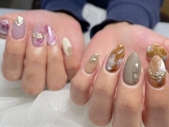 ボージュ バイ ルアナネイル(BeauJu by Luana Nail)/モヤモヤ×マット