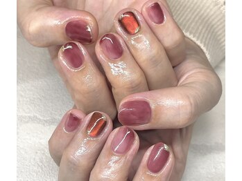 クラル 平塚店(CURAR)/ぶどう感秋ネイル