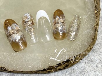 ルーモス 桜川店(Lumos)//ブラウンネイル/ラメ