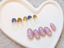 秋ネイル＊上段¥8000 下段¥9500