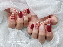 *リボン×チェック ガーリー*