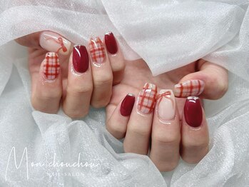 *リボン×チェック ガーリー*