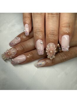 エーナイン イオンモール三川店/ピンク春ネイル