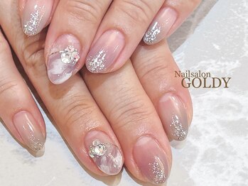 ネイルサロン ゴールディ(NAIL SALON GOLDY)の写真/他店オフ込み！２回目以降もお得に通える定額コースあり♪旬なデザインを爪先から楽しんで♪