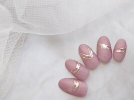 マットネイル/ピンクネイル