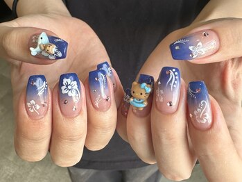 エイチ ネイル(H nail)/ハイビスカスネイル