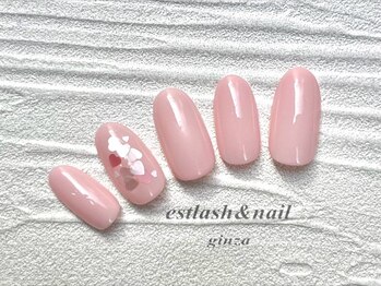 エストラッシュアンドネイル 銀座店(est lash&nail)/ワンカラー1本アート