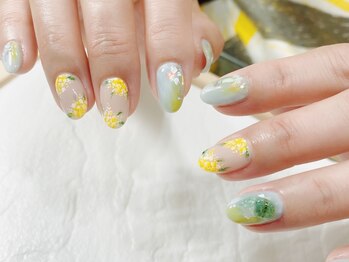 08ネイル(08 nail&school)/ミモザネイル