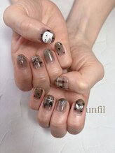 アンフィルルーム(unfil room)/ハート＆チェックネイル