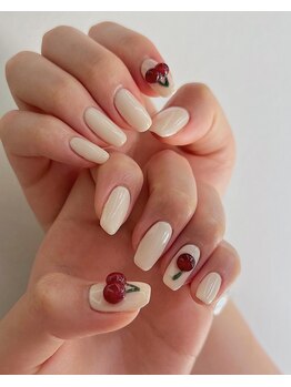 Mネイルアンドカフェ シェレステ/さくらんぼネイル♪