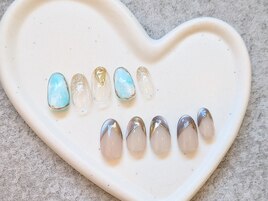 秋ネイル＊上段¥8000 下段¥9500