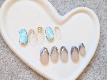 秋ネイル＊上段¥8000 下段¥9500