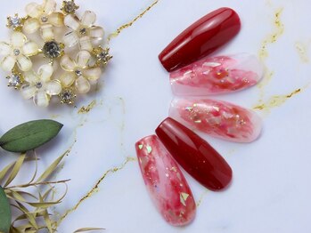 ネイルサロン ジェイ(Nail Salon J)/べっこうクマちゃんハートネイル