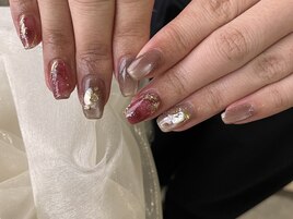 秋冬ニュアンスネイル