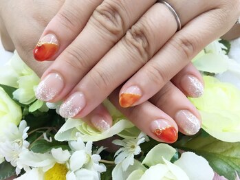 プルミエ ネイル(Premier Nail)/べっ甲&シルバーラメグラデ