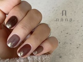 ラメワンポイントネイル