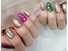アリイネイルズ(ALII Nails)/マグネットニュアンス差し色