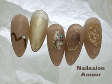 アムールユシマテン 上野湯島店(Amour)/キラキラ秋のネイルコース¥7980