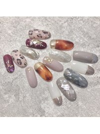 ヒョウ柄べっ甲シェルパラジェル