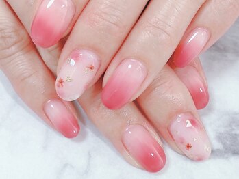 ふんわりお花ネイル