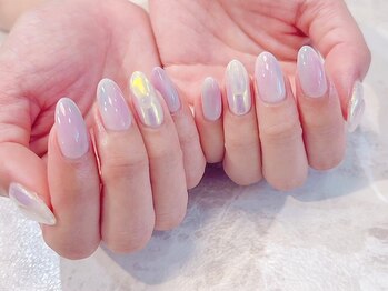 ラルネイル 大宮(Lull. nail)/#夏ネイル#ミラーネイル
