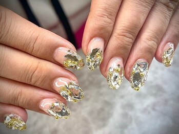 ヌル ネイル 堀江(NURU NAIL HORIE)/ゴージャスビジューネイル☆