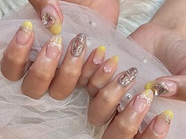 イエロー キラキラ ガーリー