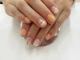 スキニ―フレンチ★夏ネイル