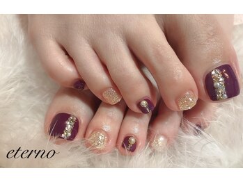エテル(eterno)/秋の大人フットネイル