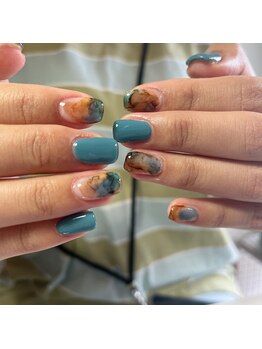 プリュネ(Prune)/ブラウン/水色