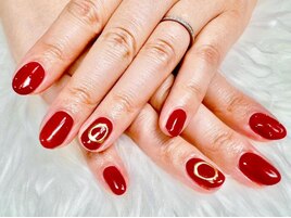 【通常】レッド×ミラーネイル