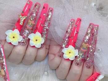 エスフィーネイルサロン ブリーユ(Esfy nailsalon Brille)の写真/長さ2枚MAXまでOK★超ロングスカ!!細部までこだわる完成度の高い仕上りへ★【スカルプシンプル¥13500~】
