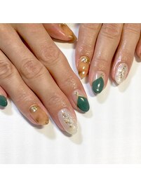 べっ甲カーキフレンチ