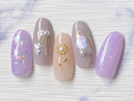 スタッズフラワーネイル