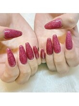 アイラッシュサロンアールツー(eyelash salon R2)/ワンカラー/キラキラ/ラメネイル