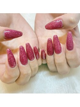 アイラッシュサロンアールツー(eyelash salon R2)/ワンカラー/キラキラ/ラメネイル